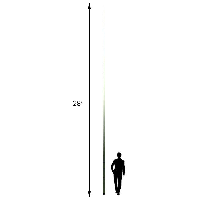 Jackite Fiberglass Telescoping Kite Pole, Green