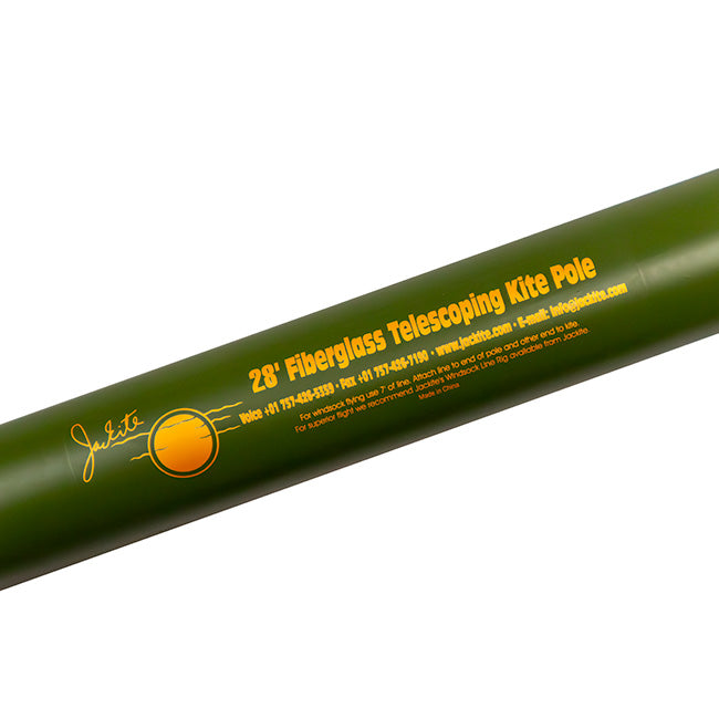 Jackite Fiberglass Telescoping Kite Pole, Green