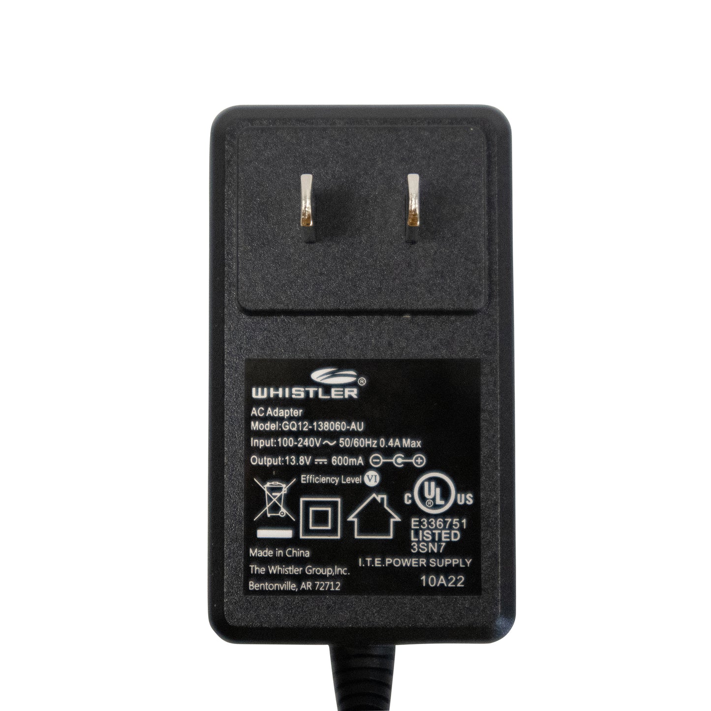 Whistler WS1065/ TRX-2 AC Adapter
