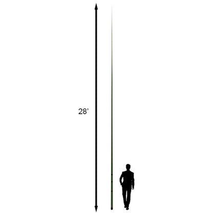 Jackite Fiberglass Telescoping Kite Pole, Green