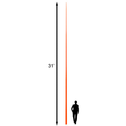 Jackite Fiberglass Telescoping Kite Pole, Orange